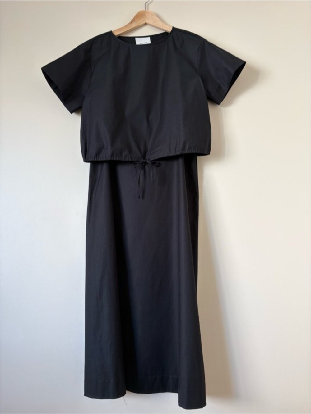 NEW Reformation Jordan Two Piece Short Sleeve Skirt Set Cotton Black | US 0 UK 4 - Picture 6 of 14